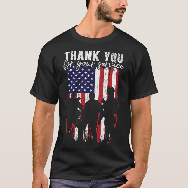 Freedom Patriotic Veteran USA flagga American Memo T Shirt (Framsida)