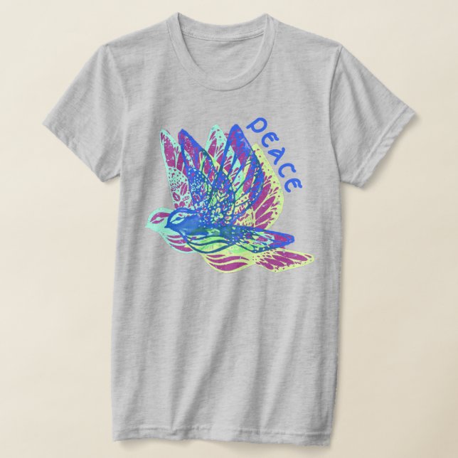 Freedom Peace Doves T-Shirt (Laydown)