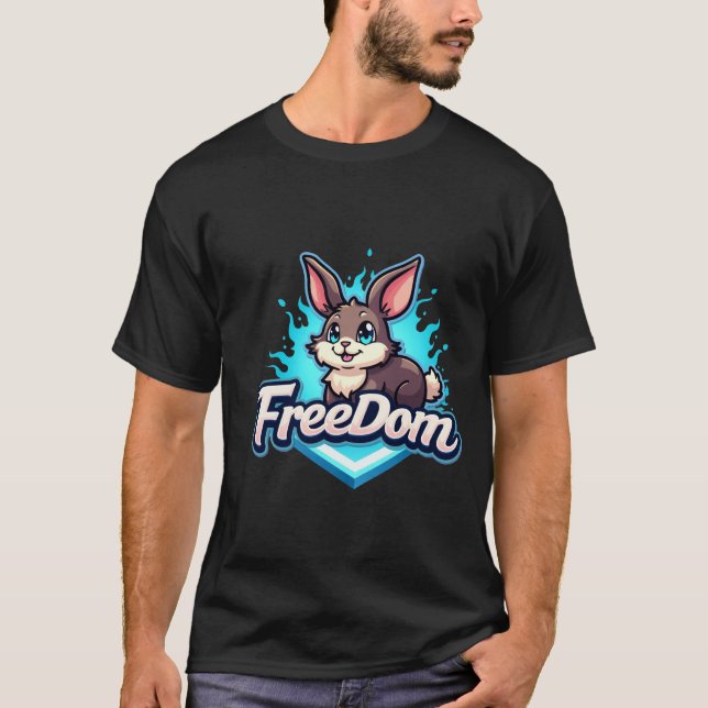 Freedom Rabbit T Shirt (Framsida)