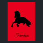 Freedom Red Black Horse Pop Art Poster<br><div class="desc">Vild Horses Digital Artworks,  Paintings,  Bilder och Bilder</div>