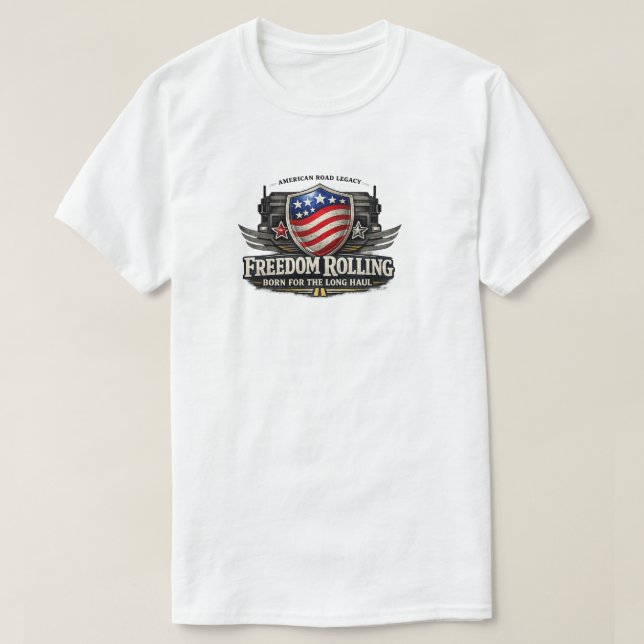 Freedom Rolling Trucker Shirt – Född för det långa T (Design framsida)
