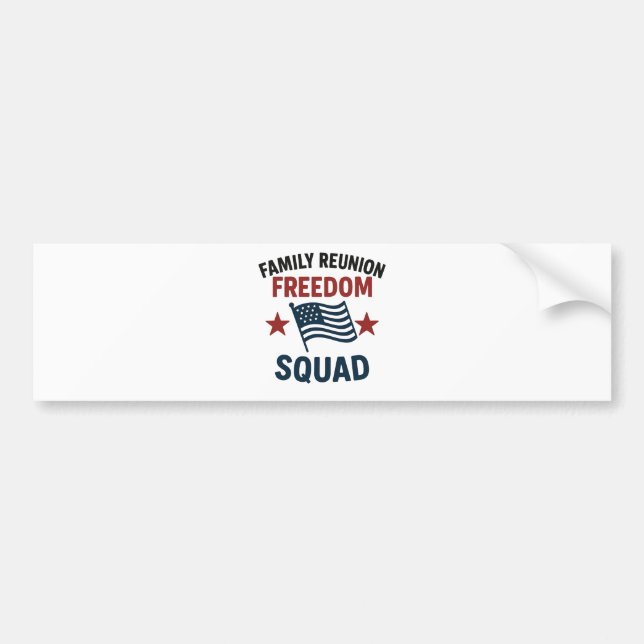 Freedom Squad Family Reunion Shirt – USA Patriotic Bildekal (Framsidan)