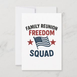Freedom Squad Family Reunion Shirt - USA Patriotic OSA Kort