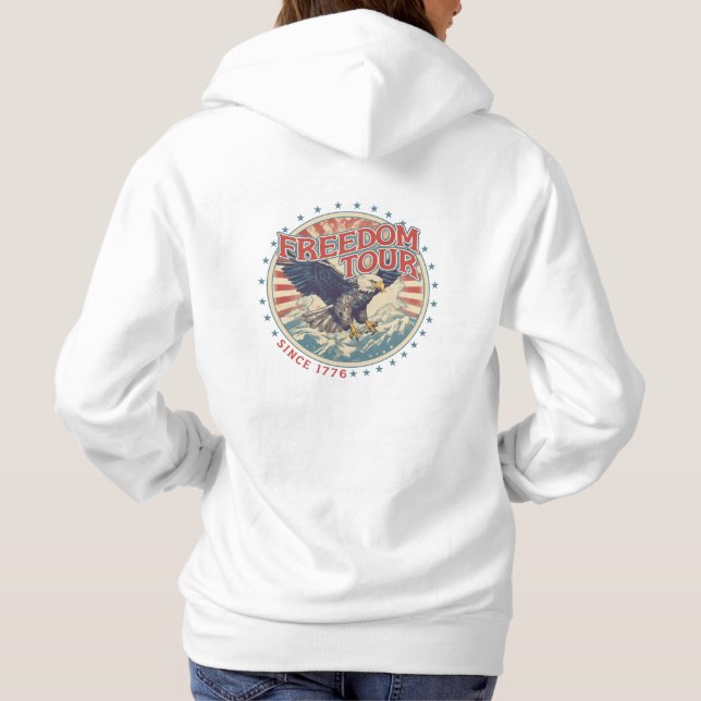 Freedom Tour Patriotic Hoodie T Shirt (Baksida)