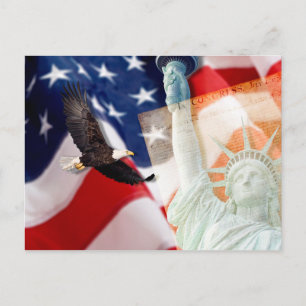Freedom U-vykort för amerikanska patrioter. Vykort
