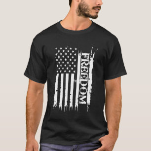Freedom United Stater Disted w US Flagga T Shirt