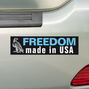 Freedom USA - eagle (mörk) Bumper Sticker Bildekal