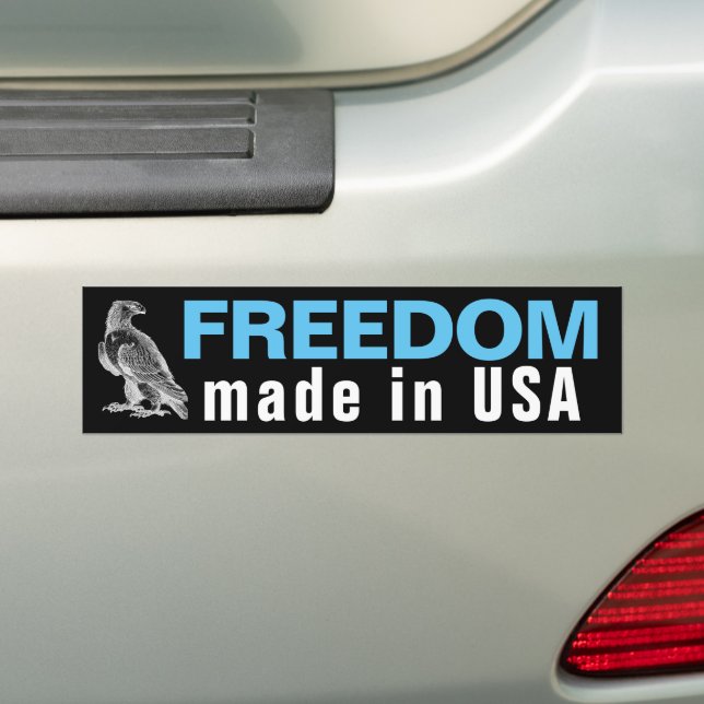 Freedom USA - eagle (mörk) Bumper Sticker Bildekal (På Bil)