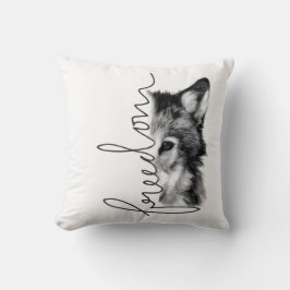 Freedom Wolf Minimal Line Art - Kudde