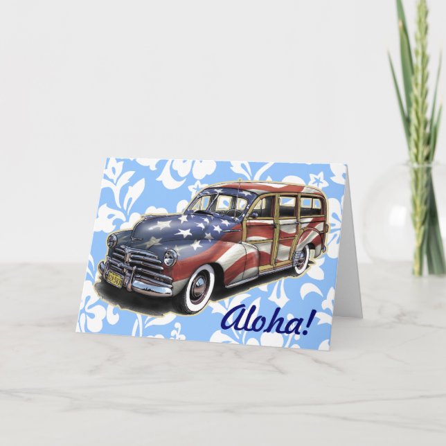 Freedom Woody Hawaiian Greeting Card Kort (Framsida)