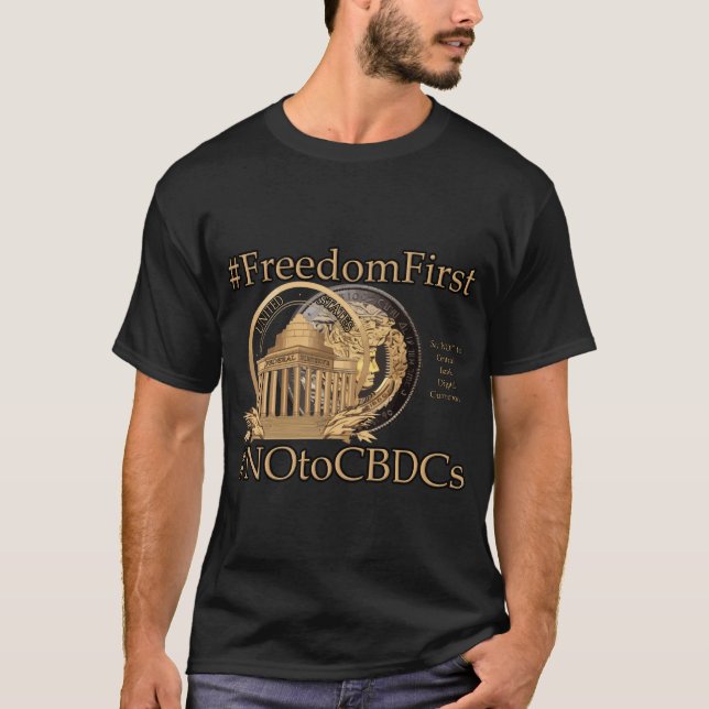 #FreedomFirst: Liberty Wallet Embrace Freedom T Shirt (Framsida)
