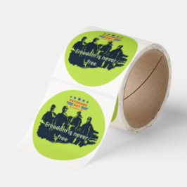 Freedom's Defenders light green Runt Klistermärke