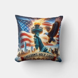 Freedom's Heliga Light Pillow - Faith, Comfort, US Kudde