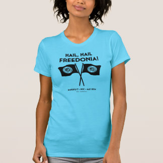 Freedonia kvinna utslagsplats (turkos) tee shirt