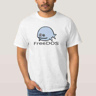 FreeDos fisk - blått med namn Tee Shirt