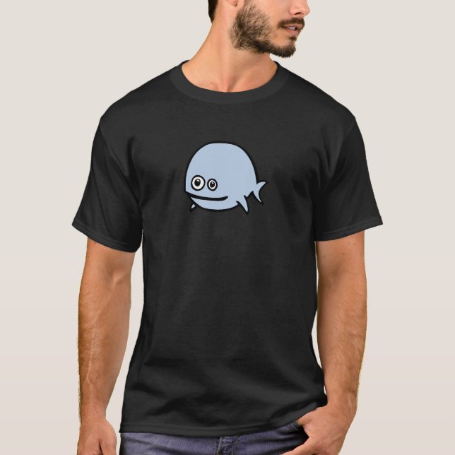 FreeDos fisk - blått T-shirt (Framsida)