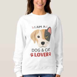 Freefit I AM A Dog & Cat Lover Damernas Grundlägga T Shirt