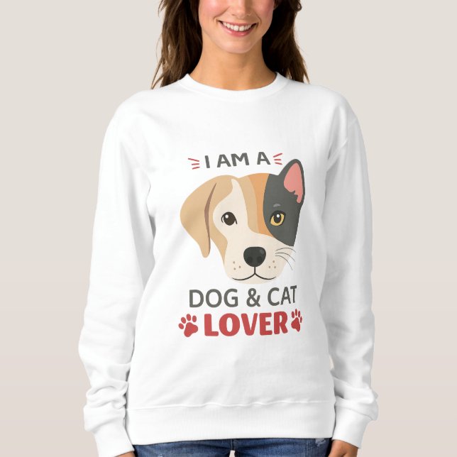 Freefit I AM A Hund & Cat Lover Women's Basic Crew T Shirt (Framsida)
