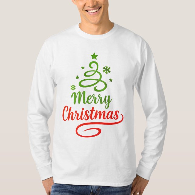 Freefit Merry Christmas Long Sleeve Tee | Festive  (Framsida)