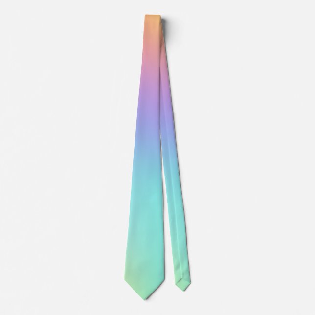 Freeform Pastel Rainbow-övertoning Slips (Framsida)
