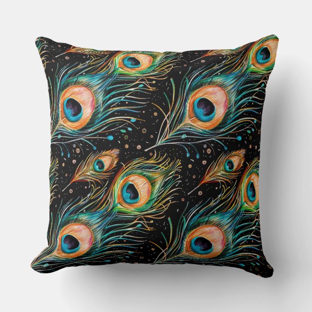 Freehand teckning med vattenfärgspennor med fredsp kudde (Framsida)