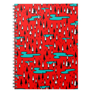 Freehand träd: Skandinaviska julen mönster. Anteckningsbok
