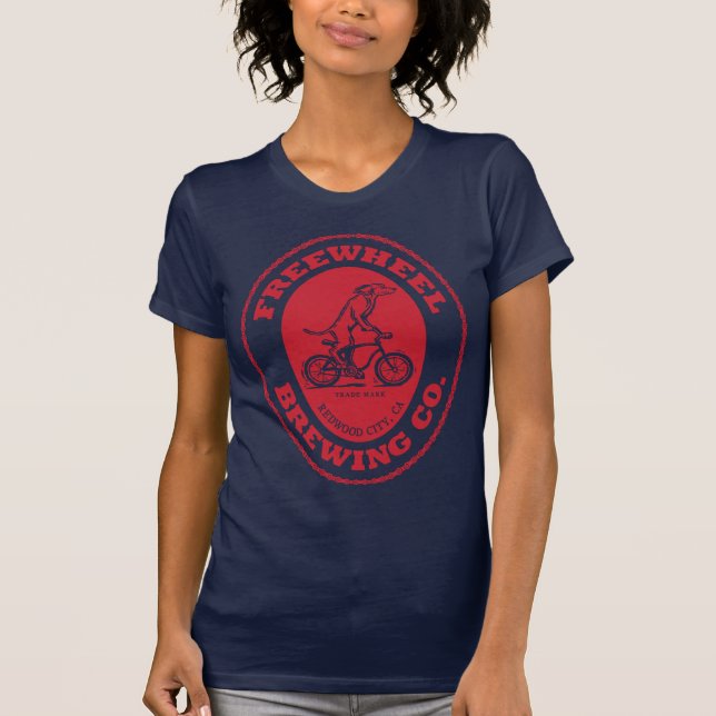 Freehjul Brewing Company Logotyp - Red (endast fra T Shirt (Framsida)