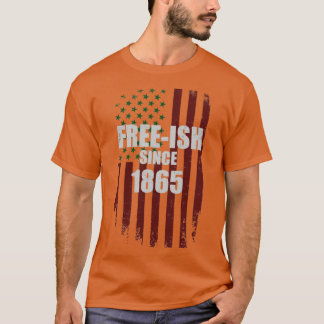Freeish sedan 1865 afrikansk amerikansk flagga för t shirt