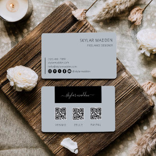 Freelance Affärskort Pengarar Payment Scan QR Code Visitkort