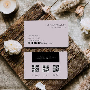 Freelance Affärskort Pengarar Payment Scan QR Code Visitkort