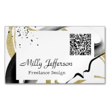 Freelance Design Abstrakt QR-kod Guld Black