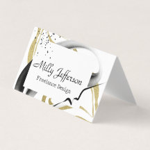 Freelance Design Abstrakt QR-kod Guld Black