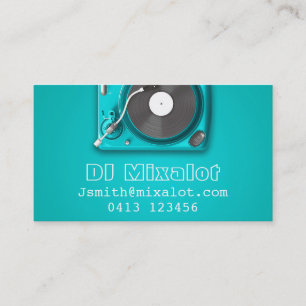 Freelance DJ Disk Jockey party retro-musik Visitkort