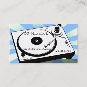 Freelance DJ Disk Jockey vinyl retro Music Visitkort
