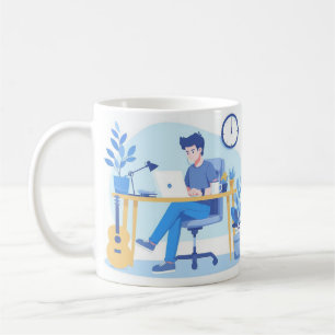 Freelance Hustle startar Tidigt Design Kaffemugg