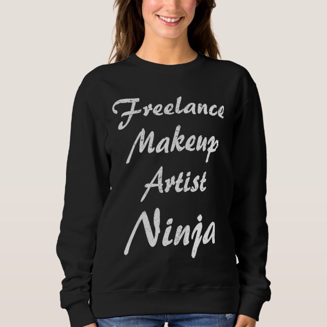 Freelance Makeup Artist  Occupation Work T Shirt (Framsida)