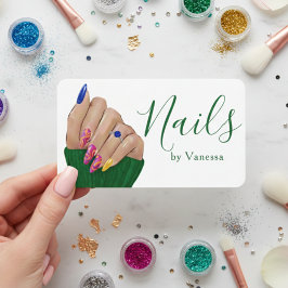 Freelance Nail Technician Manicurist Branding Visitkort