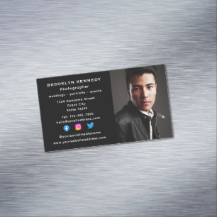 Freelance Photograf Social Media Photo Headshot Magnetiska Visitkort