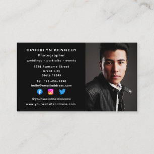 Freelance Photograf Social Media Photo Headshot Visitkort