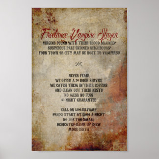 Freelance Vampire Sayer Poster