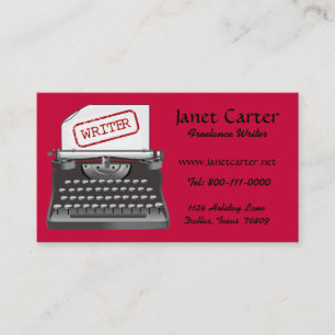 Freelance Writer-Affärskort Visitkort