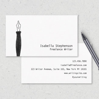 Freelance Writer Author Editor Copywriter Pen Visitkort