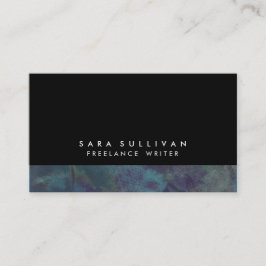 Freelance Writer Bold Abstrakt Mörk Teal Grunge Visitkort