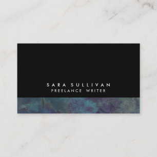 Freelance Writer Bold Abstrakt Mörk Teal Grunge Visitkort