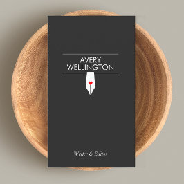 Freelance Writer Calligraphy Fontän Pen Visitkort