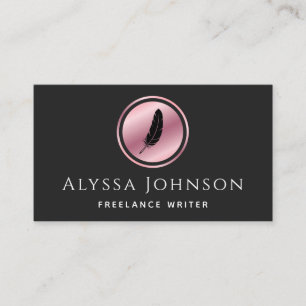 Freelance Writer Copywriter Minimal Ro Guld Logoty Visitkort