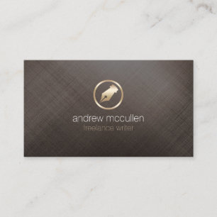 Freelance Writer Guld Pen NIb Icon Publishing Visitkort