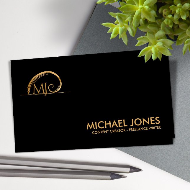 Freelance Writer Helig Geometry Golden Spiral Visitkort (Skapare uppladdad)