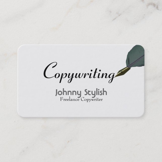 Freelance writer och copywriter elegans visitkort (Framsida)