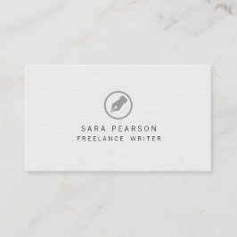 Freelance Writer Pen Nib Icon Publishing Visitkort